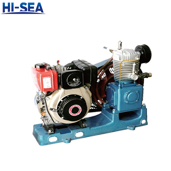 Marine Single Row Medium Pressure Air-Cooled Emergency  Air Compressor
